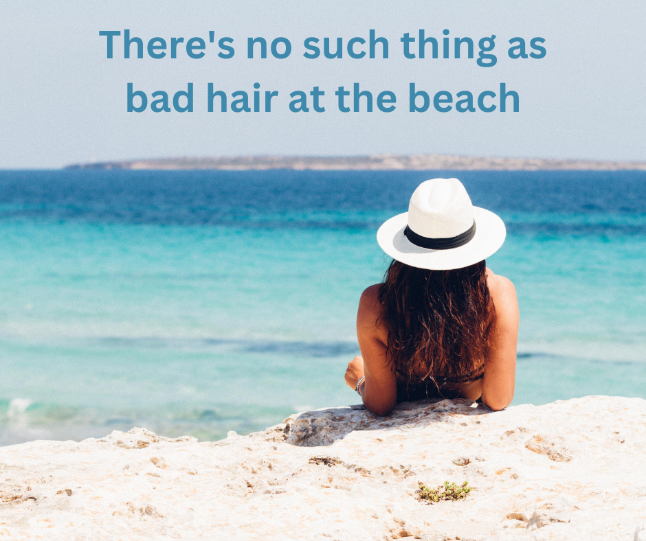 A day at the beach with curly hair